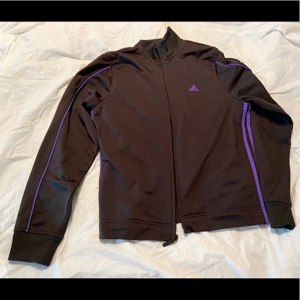 Black & purple adidas jacket